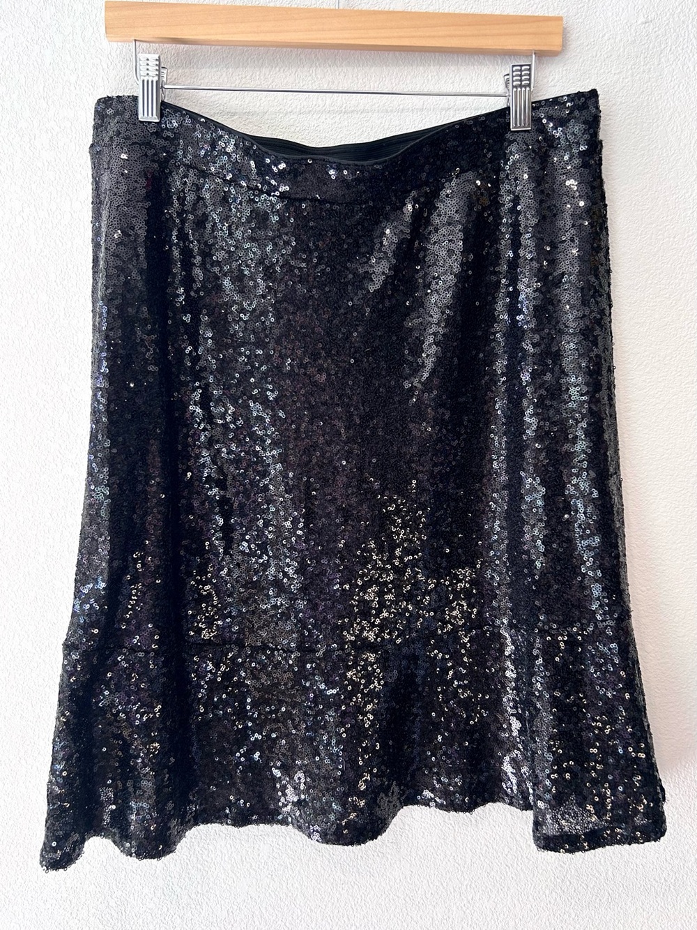 Lane Bryant Black Sequin Knee-Length A-Line Skirt Cocktail Party Plus Size 14-16